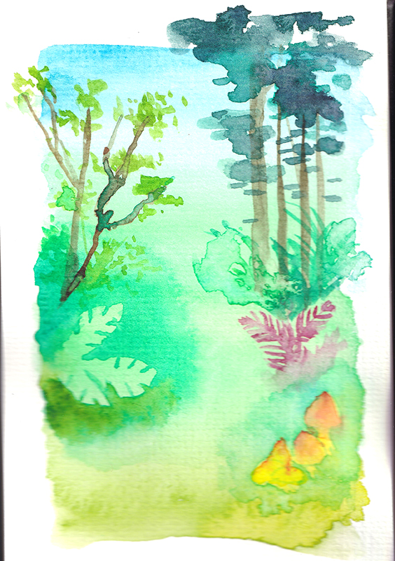 Experimenting with QoR watercolors – BogusRed's Sketchblog